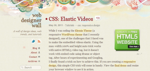 CSS Elastic Videos